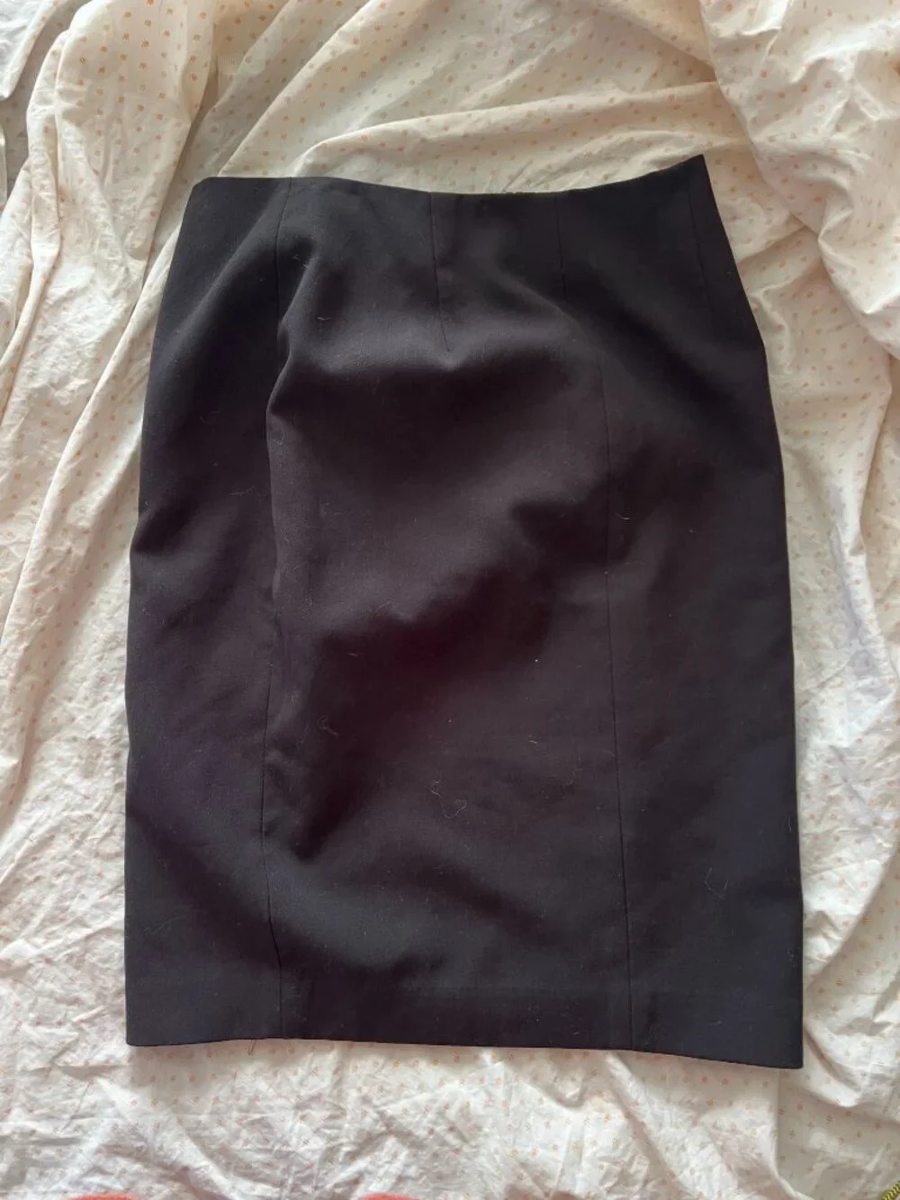 Ann Taylor Black/tweed pencil skirt with front zip size 2 Academia Business